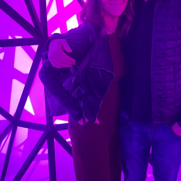 NWT Lulu's Up on a Tuesday Faux Leather Black Moto Jacket - Picture 8 of 8